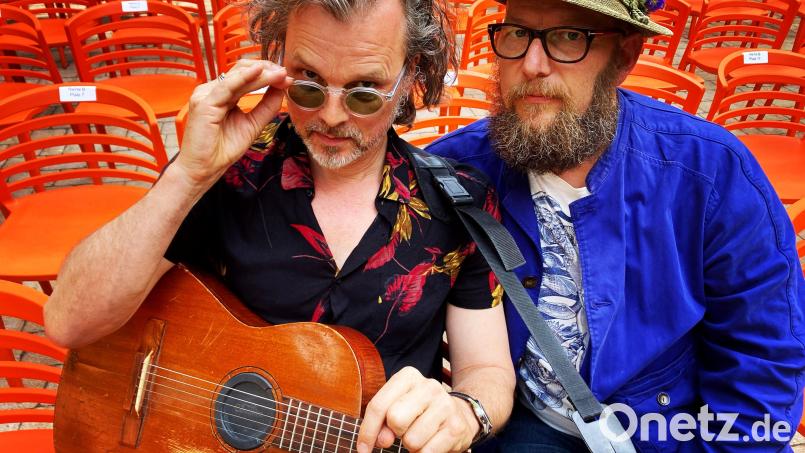 Gerd Baumann und Sebastian Horn kommen mit ihrer Band "Dreiviertelblut" nach Sulzbach-Rosenberg. Bild: Gerd Baumann/exb