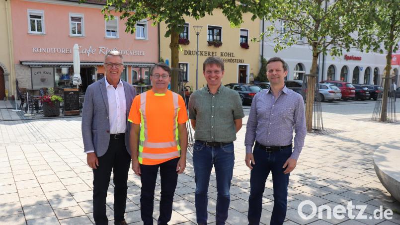 Im Bild: (von links) Franz Stahl, Reinhard Legat, Andreas Ockl und Markus Bergauer. Bild: Stadt Tirschenreuth/exb