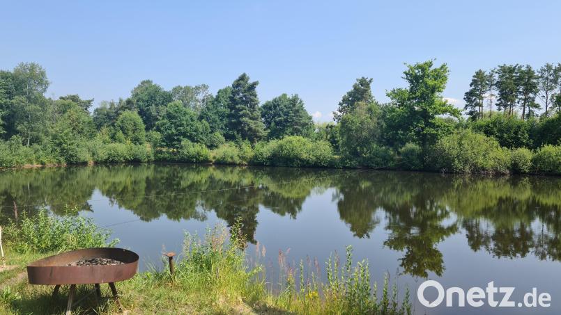 Winters hat sich an den Rotkreuzweihern ein wunderbares Idyll geschaffen. Mit dem Kiesabbaugebiet sorgt sie sich um den Wasserstand. Bild: sne