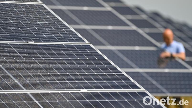 Auf einer Freiflächenphotovoltaikanlage bei Hohenzant, Stadt Vilseck, ist am Donnerstag, 13. Juli, ein Brand ausgebrochen. Symbolbild: Patrick Pleul/dpa