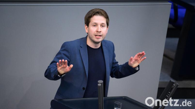 Kevin Kühnert (SPD) wird am Samstag, 29. Juli, zu Gast in Hirschau sein. Bild: Bernd von Jutrczenka/dpa