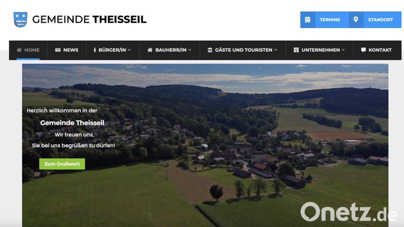 Die neugestaltete Homepage der Gemeinde: aufgeräumter, moderner, besser strukturiert. Screenshot: www. Theisseil.de