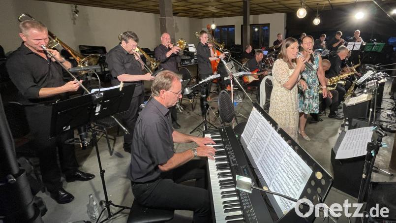 Die &quot;Swing-A-Ling-Ding&quot; Bigband begeisterte das Publikum im Nabburger Sterngarten. Bild: Gerhard Götz