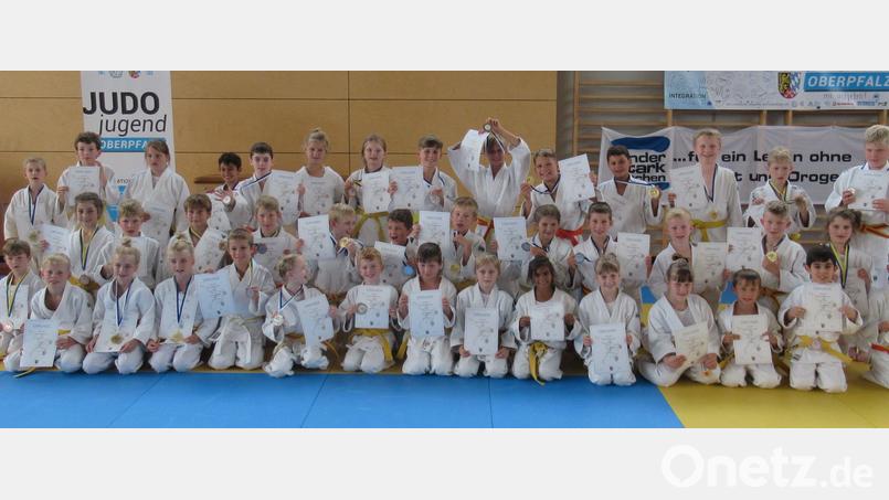 Die U11-Judoka wetteiferten in Sulzbach-Rosenberg um die Bezirkstitel. Bild: Susanne Schubert