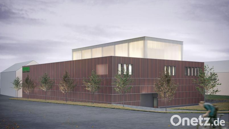So wird das neue Logistik-Zentrum der Deprag ausschauen. Grafik: evh_architekten