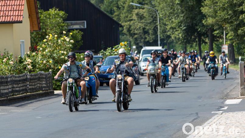 Mopedausfahrt der &quot;2-Stroke Beavers&quot;. Sie sind heuer beim Jubiläum des Thumsenreuther Schützenvereins wieder mit am Start. Archivbild: nza
