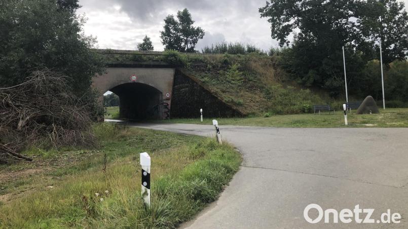 Etwa an dieser Stelle auf der Bahnstrecke Wiesau in Richtung Reuth hat sich am Freitagabend ein Unfall ereignet. Ein Kind musste ins Krankenhaus gebracht werden, ein anderes wurde leicht verletzt. Bild: wro