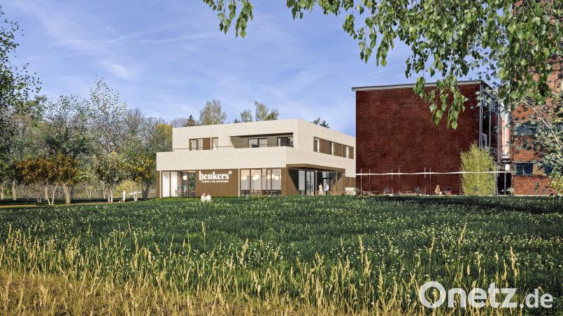 Tolle Lage direkt am Radweg mit Blick auf den Auensee: Diese Visualisierung zeigt, wie das geplante Gasthaus samt Wohnung im Obergeschoss aussehen soll. Bildmontage: Architekturbüro Kuchenreuther/exb