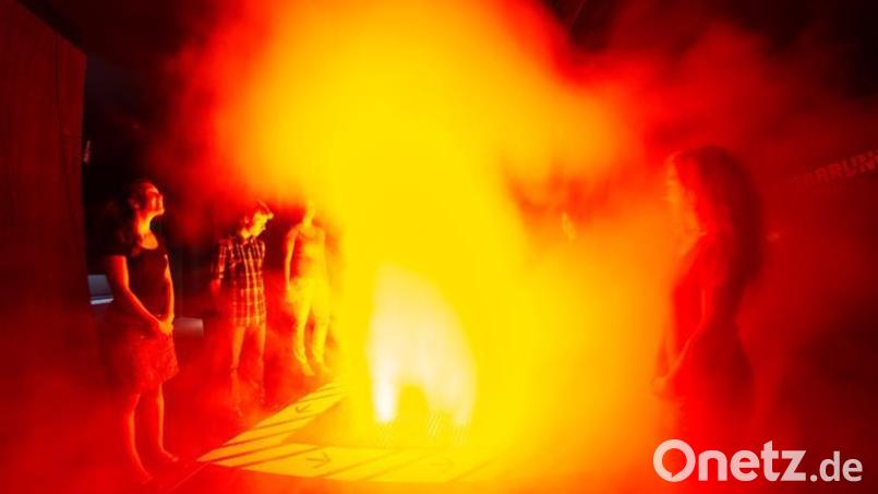 Den Höhepunkt im Museum bildet ein Vulkanschlot, der sich über alle drei Stockwerke erstreckt. Bild: Matthias Hecht