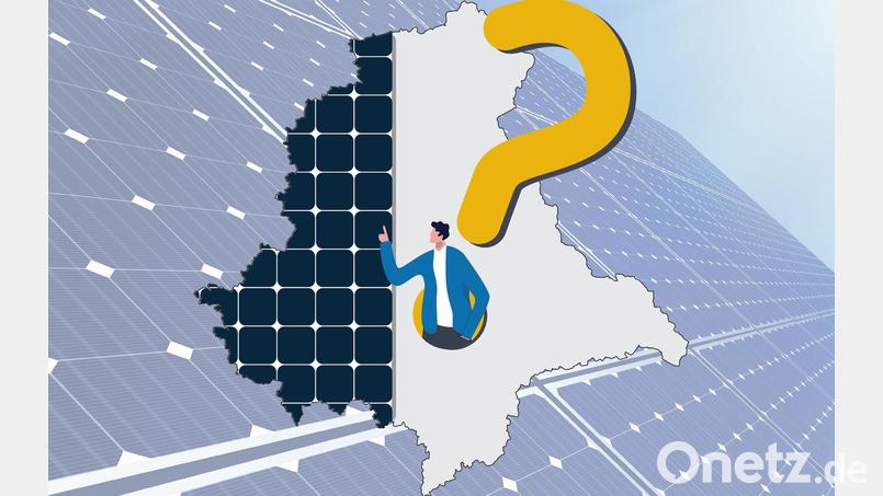 Die Oberpfalz hinkt hinterher. Erst ein Drittel der geplanten Anlagen auf staatlichen Gebäuden ist in Betrieb. Bis 2025 sollen die fehlenden Anlagen stehen. Ob das klappt? Grafik: Marco Meier