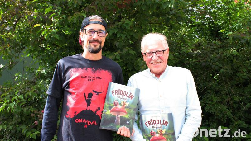 Autor Andi Fachtan (links) und Verlagschef Heinz Späthling. Bild: Andi Fachtan/exb