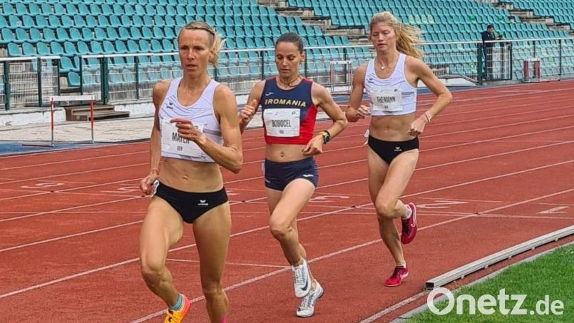 Domenika Mayer (vorne) auf dem Weg zum EM- Gold in Prag. Bild: Jenny Breede