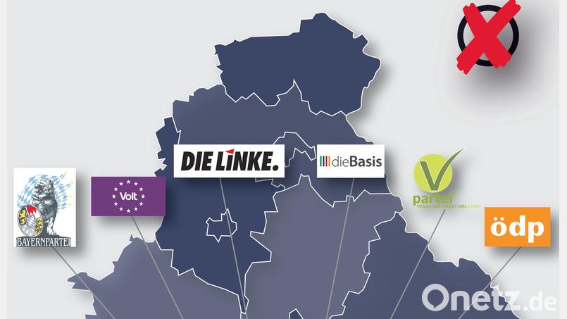 Diese sechs Parteien sind aktuell nicht im Bayerischen Landtag vertreten und stehen in der Oberpfalz zur diesjährigen Landtagswahl auf dem Wahlzettel. Bild: Jakob Graf