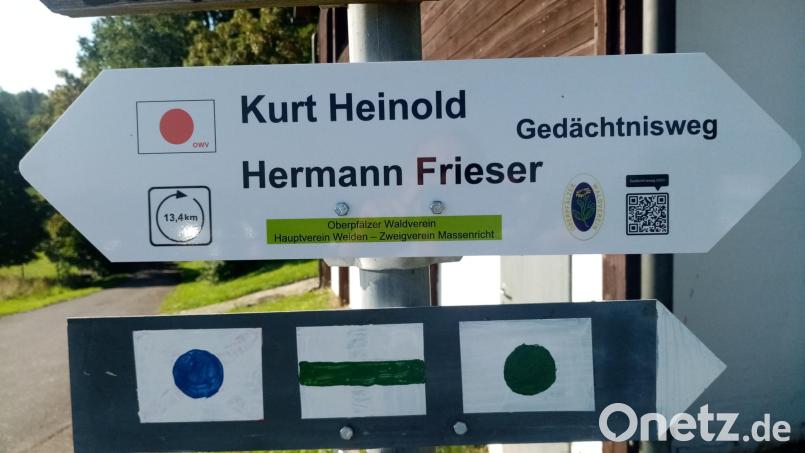 Ein Rundwanderweg bei Massenricht trägt jetzt offiziell den Namen &quot;Kurt Heinold und Hermann Frieser Gedächtnisweg&quot;. Bild: fdl
