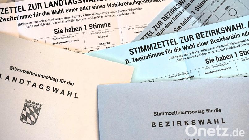 Obacht geben beim blauen Stimmzettel: Im Stimmkreis Weiden wurden teilweise falsche Unterlagen für die Bezirkswahl ausgeteilt. Bild: jut