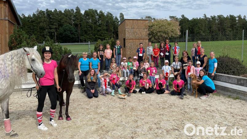 Viel geboten war bei einer Ferienprogramm-Aktion des Reitclubs Münchsgrün. Bild: Michael Hägler/exb