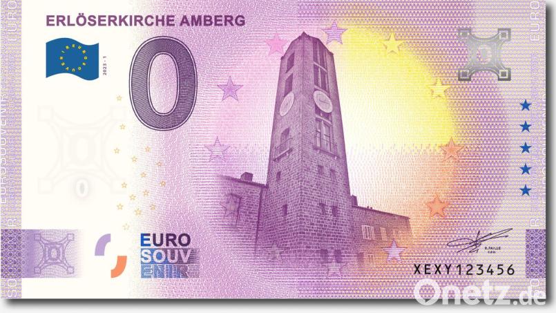 So sieht er aus, der eigene Geldschein der Erlöserkirche Amberg. Bild: Gemeinde Erlöserkirche/exb