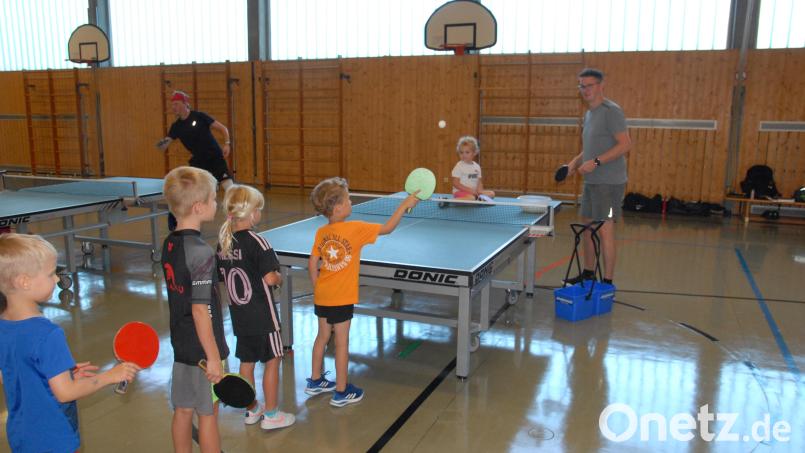 Viel Spaß hatten zahlreiche Kinder und Jugendliche beim Schnupper-Tischtennis. Bild: pop