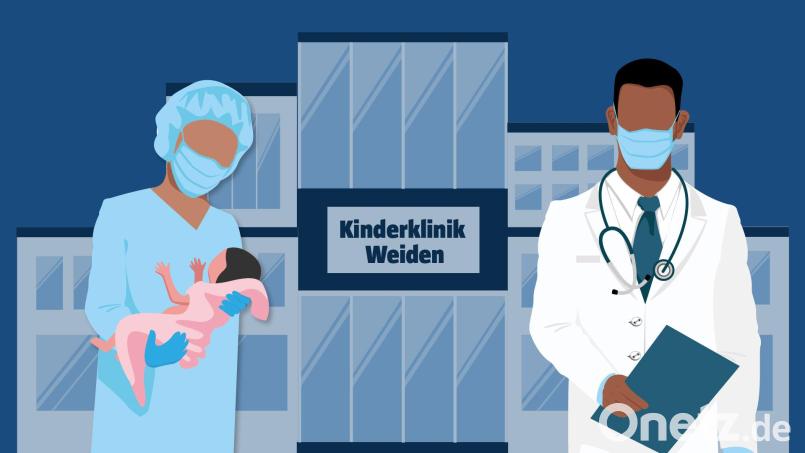 Die Kinderklinik Weiden behandelt rund 3000 Patienten im Jahr. Grafik: Marina Gube