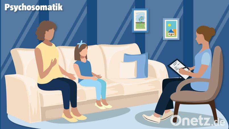 Die Kinderklinik hat eine Psychosomatik-Station, die unter anderem auf Essstörungen spezialisiert ist. Grafik: Marina Gube