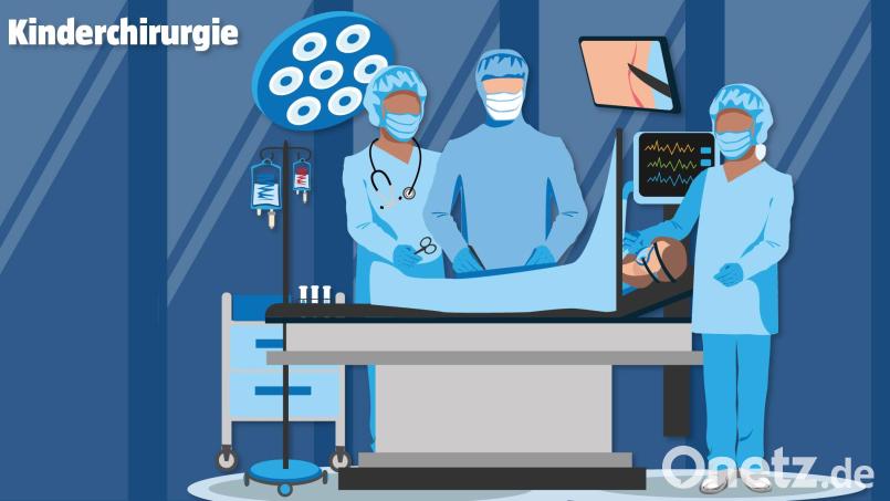 In der Kinderchirurgie sind normalerweise zwei Chirurgen im Dienst. Grafik: Marina Gube