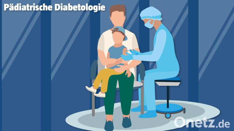 Die Diabetes-Ambulanz zeigt Kindern und ihren Eltern, wie sie mit Diabetes-Erkrankungen umgehen müssen. Grafik: Marina Gube