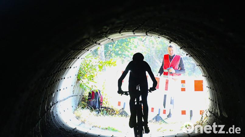 Spektakuläre Highlights hat der MTB-Parcours bei den deutschen Meisterschaften zu bieten, wie hier die Röhrendurchfahrt. Archivbild: Pretzl