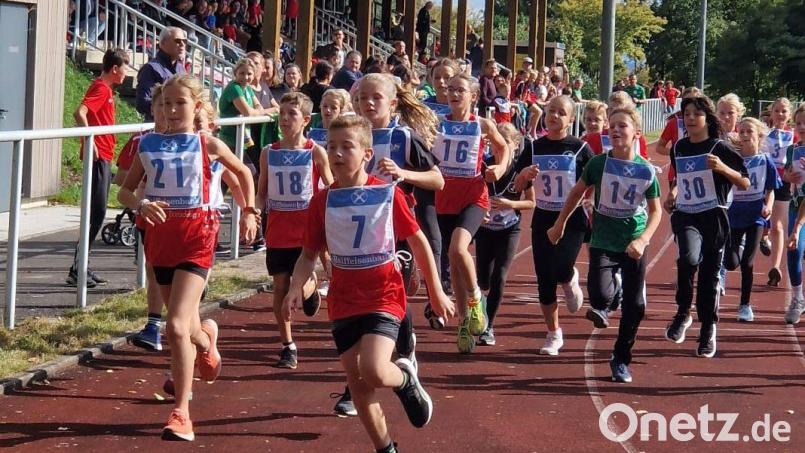 Das Oberpfalz-Finale der Kinder-Leichtathletik ging in Wiesau über die Bühne. Bild: Schnurrer