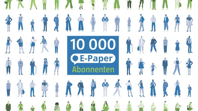 Oberpfalz-Medien freut sich über 10.000 E-Paper-Nutzer. Grafik: Laura Fröhler