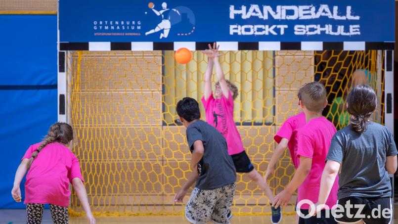 Handballtraining und Turniere sowie der Schulsport gehören zum Konzept von &quot;Handball rockt Schule&quot;. Bild: gud