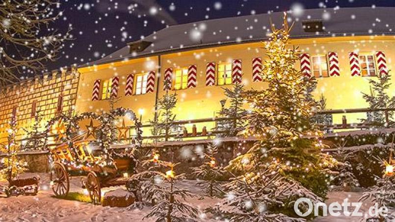 Der romantische Weihnachtsmarkt in Guteneck. Bild: Schloss Guteneck