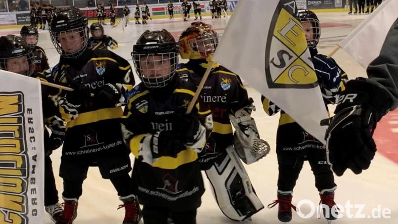 Beim Kids-Day des ERSC Amberg zeigen die kleinsten Eishockey-Spieler des Vereins ihr Können bei einem Freundschaftsturnier in der Eishalle am Schanzl. Bild: roa
