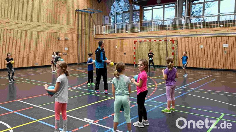 Der Grundschulaktionstag Handball an der Grundschule Kümmersbruck machte den Schülern Spaß. Bild: Martina Saffert/exb