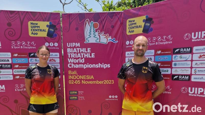 Laura Tonak und Pierre Jander bei der WM in Indonesien. Bild: Jander/privat
