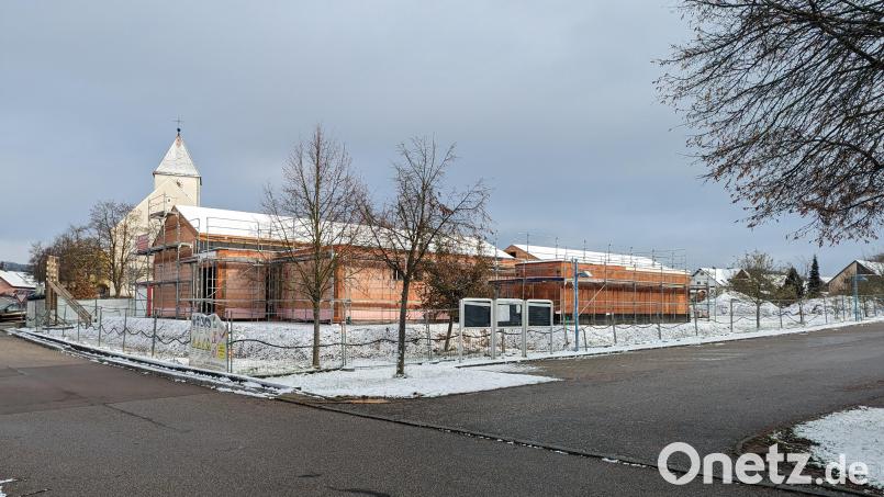 Die Arbeiten am neuen Stullner Kindergarten schreiten voran. Bild: wrl