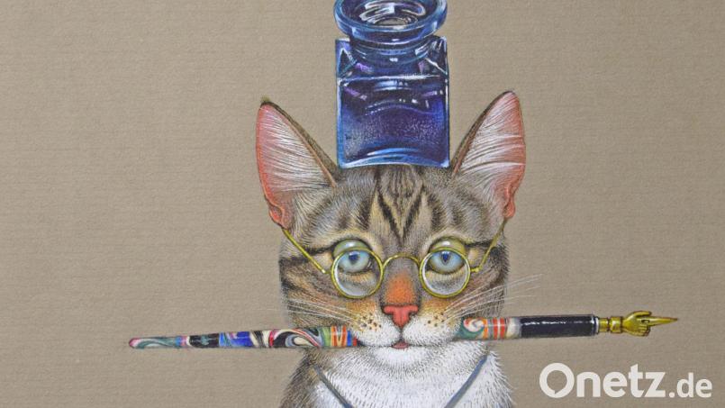 Ein Aktionstag im Stadtmuseum Amberg am Sonntag, 19. November, widmet sich der Kabinettausstellung „Auf Samtpfoten – Mit Prechtls Katzen durch die Kulturgeschichte“ von Michael Mathias Prechtl. Bild: Stadtmuseum Amberg/exb