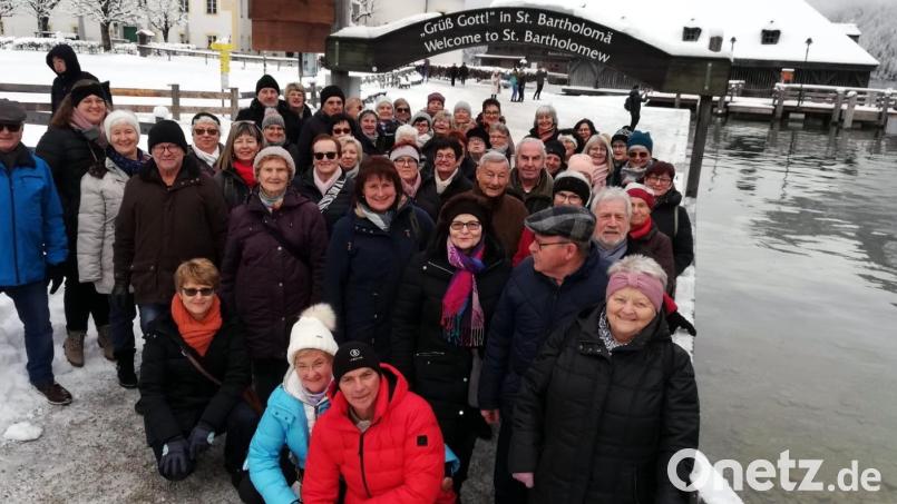 Bei der Fahrt zum Salzburger Adventsingen macht die Reisegruppe der CSU auch einen Abstecher zum winterlichen Königssee. Bild: mor