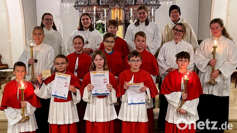 Die Ministrantengruppe in St. Marien in Rothenstadt hat sich um drei Messdiener vergrößert. Bild: R. Kreuzer