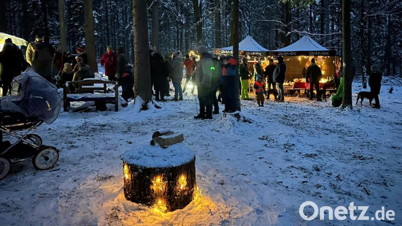 Im Waldkindergarten „Die Goldbacher Wurzelzwerge“ stand der &quot;Adventszauber&quot; auf dem Programm. Bild: Franziska Reindl/exb