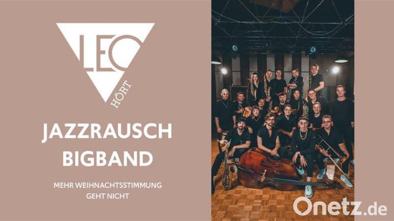 Die Jazzrausch Bigband bringt Jazzfans und Tanzwütige zusammen. Bild: Georg Stirnweiß / Grafik: Redaktion Magazine