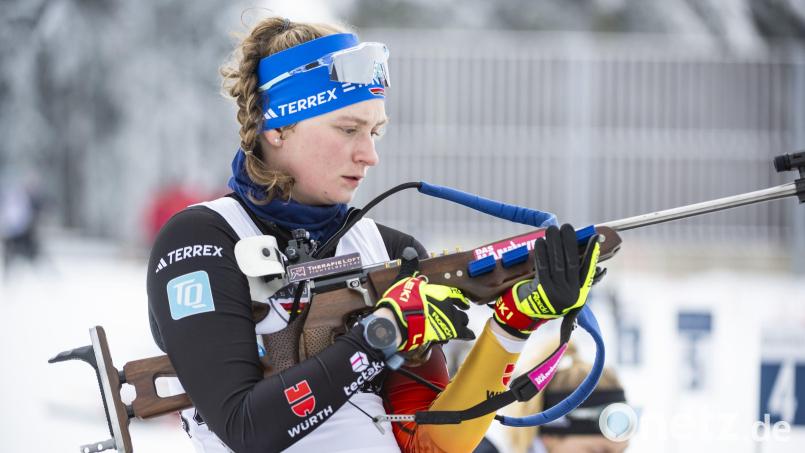 Selina Kastl war mit ihrem Schießen beim Deutschlandpokal zuletzt in Oberwiesenthal ganz und gar nicht zufrieden. Bild: Benjamin Soelzer