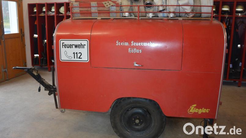 Aus dem Jahr 1961 stammt dieser Tragkraftspritzenanhänger der Feuerwehr Höflas-Grün-Groppenheim, der durch ein neues Fahrzeug ersetzt wird. Bild: jr