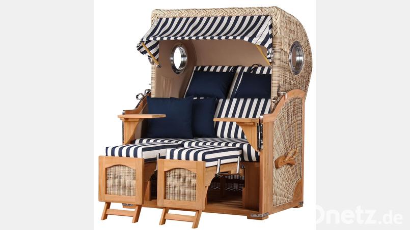 Die Verlosung für den schicken Strandkorb steht im Januar 2024 noch an. Bild: www.onetz-shop.de