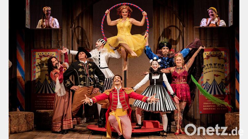 Das Stück "Die verkaufte Braut" wird am 13. Januar im Amberger Stadttheater gezeigt. Bild: Freies Landestheater Bayern/exb