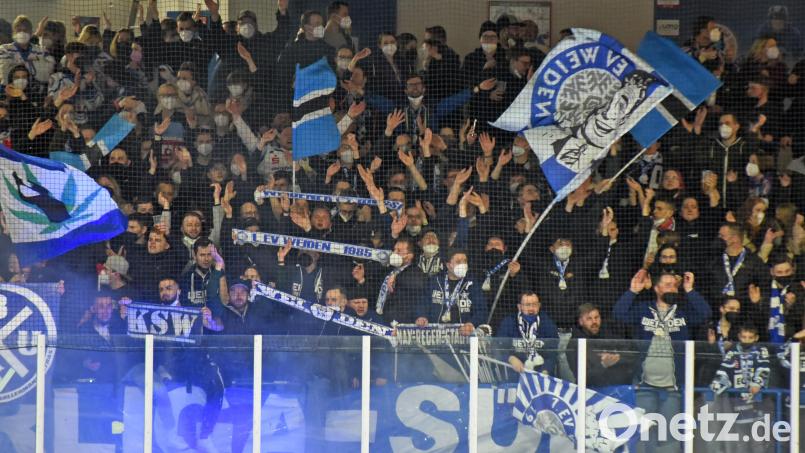 Einige treue Fans der Blue Devils fürchten nach den Krawallen vom 27. November nach dem Heimspiel gegen Höchstadt um den bundesweiten Ruf der Weidener Eishockey-Anhänger. Archivbild: Gebert