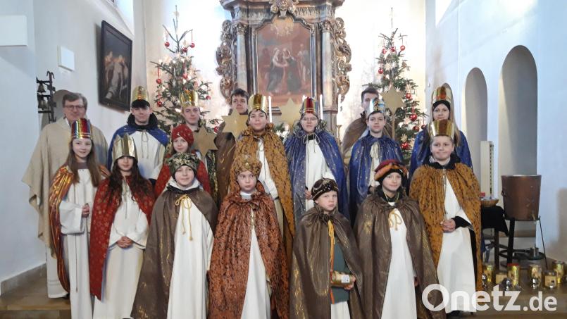 Die Sternsinger der Expositurgemeinde Mariä Heimsuchung Poppenreuth. Bild: fpoz/exb