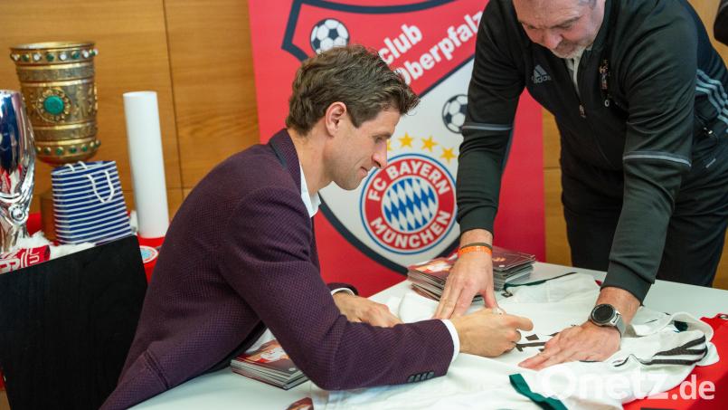 Thomas Müller beim FC Bayern Fanclub Nabburg/Oberpfalz Bild: Marina Gube