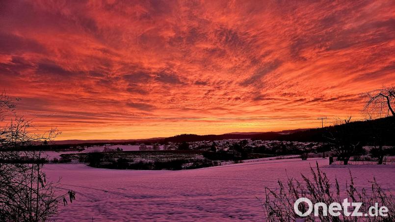 Ein roter Sonnenaufgang, fotografiert von Erika Vagner. Bild: Erika Vagner