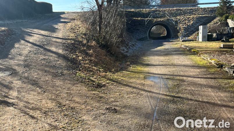 Dieser abschüssige Weg steht beim Neunburger Seniorenbeirat in der Kritik. Rechts der Wanderweg Richtung Bodenwöhr und links die Auffahrt bzw. Abfahrt nach Penting und Wutzelskühn. Bild: sns