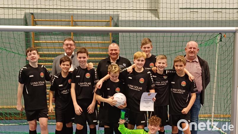 Bei den C-Junioren gewann der FSV Gärbershof die Landkreismeisterschaft. Bild: Klaus Meier/exb